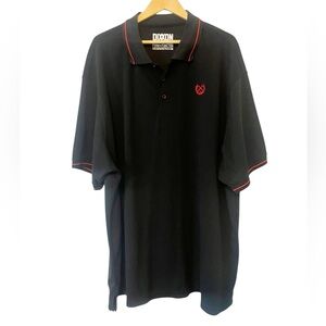 DIXXON Flannel Co. Men’s Form and‎ Function Black Polo Shirt with Red Trim 5X